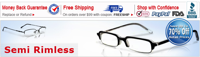 Semi-Rimless Glasses