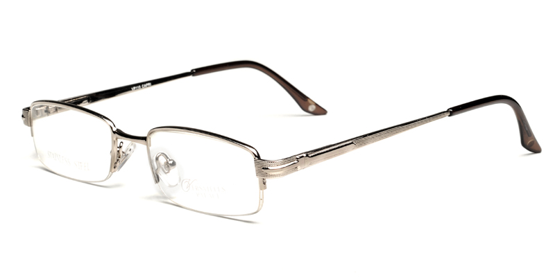 Kennedy Silver Semi Rimless Prescription Eyeglasses Online From 5495