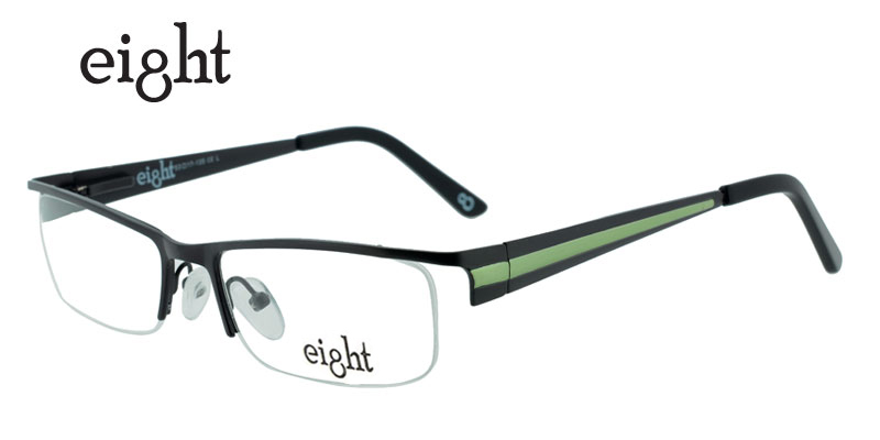 Buy discount personal care - Eight 269B Black w/Green Discount Eyeglass Frames