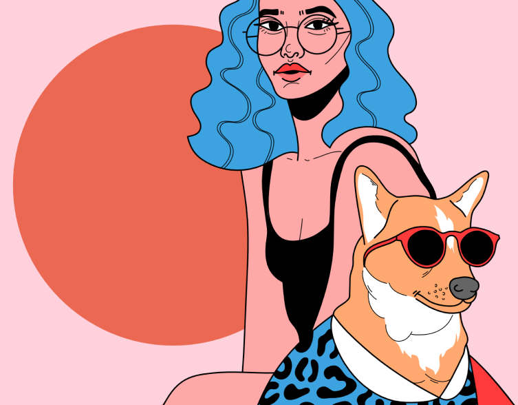 dog with sunglasses wallpaper