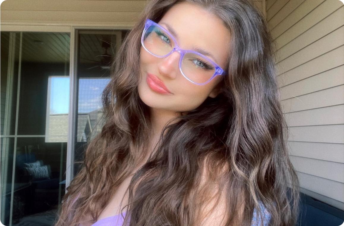 Youtuber Taylor Laios eyeglasses