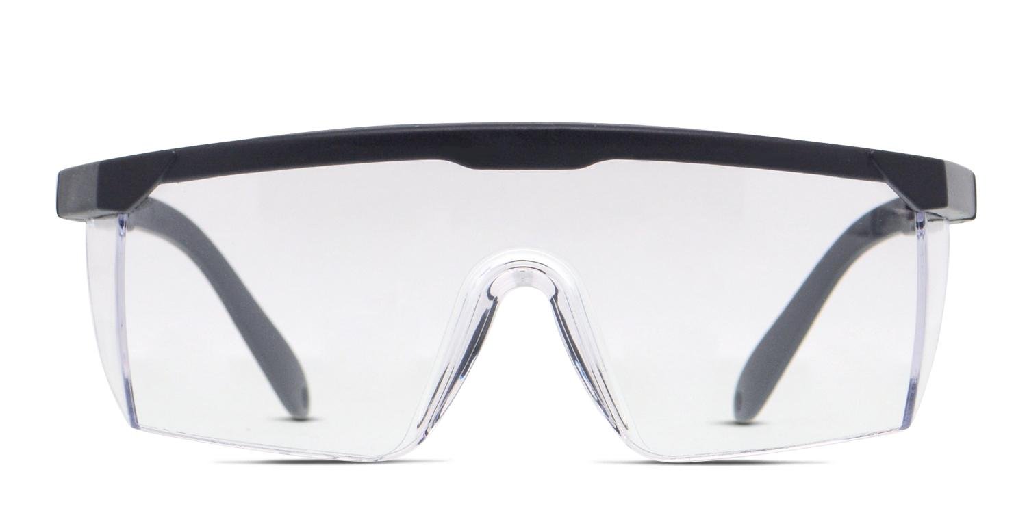 Specticle Guard Eye Guard Anti-Fog Protective Glasses Black/Clear Eyeglasses